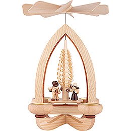 1 - Tier Pyramid  -  Trade's People  -  Natural  -  28cm / 11 inch